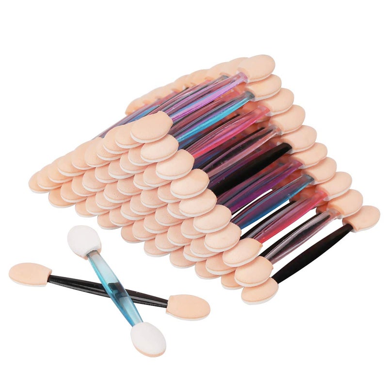 Akstore 200PCS Disposable Dual Sides Eye Shadow Sponge Applicator Eyeshadow Brushes Makeup Brush (Multicolors) - Image 1